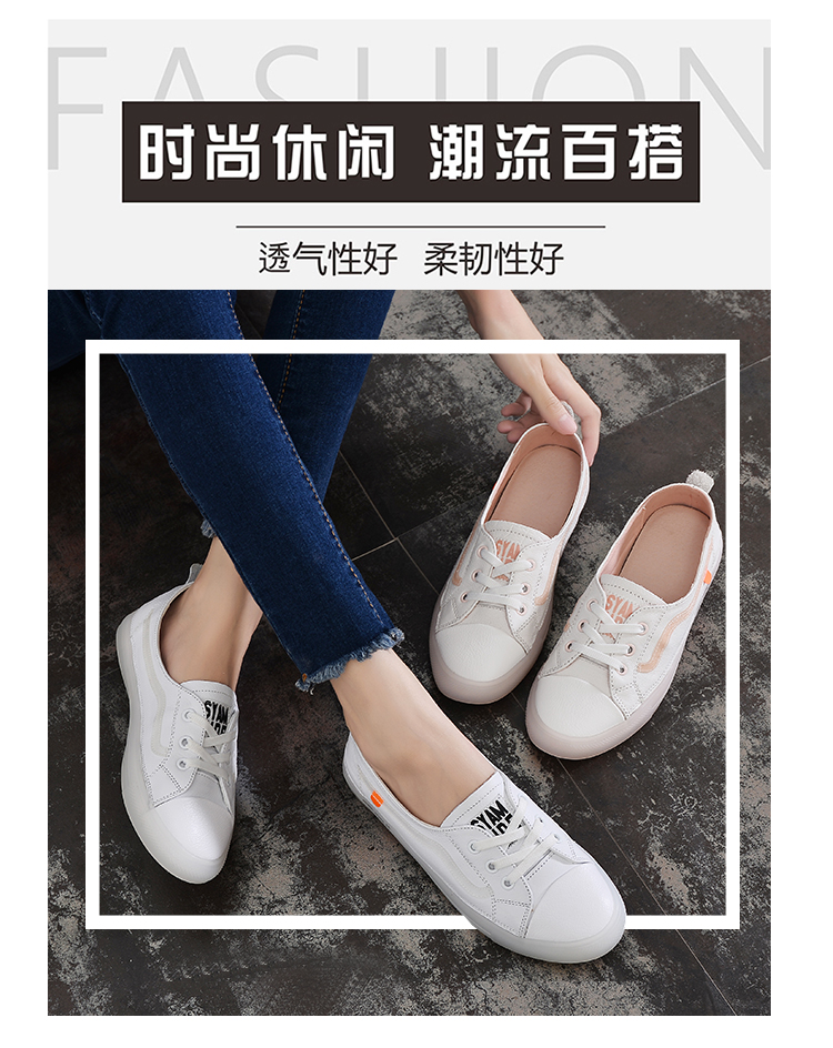 Plus Size 3541 Genuine Leather Women Casual Flat white single Shoes Handsewn SlipOn sports Shoes