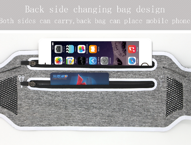Ultrathin Lycra Waterproof Outdoor Sports Running Music Men and Women Portable Waist Bag
