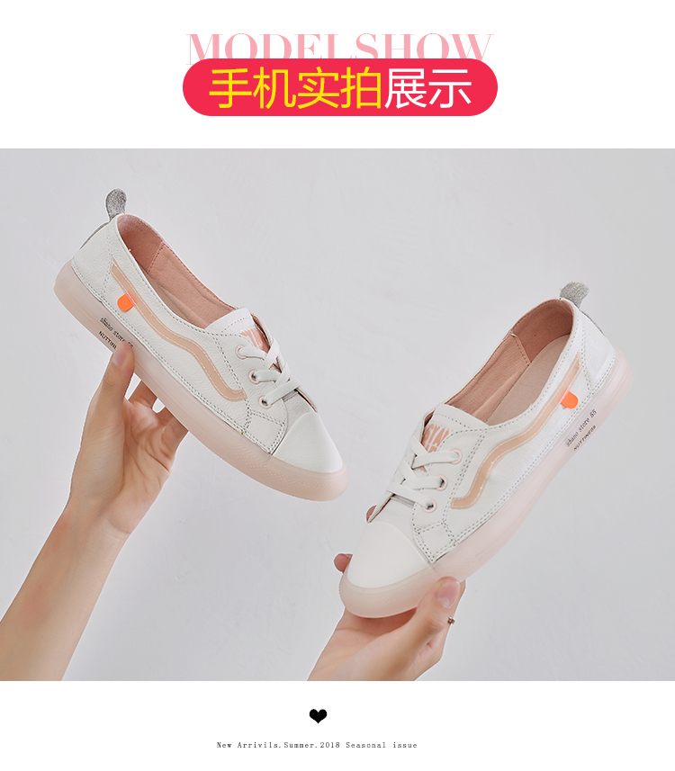 Plus Size 3541 Genuine Leather Women Casual Flat white single Shoes Handsewn SlipOn sports Shoes