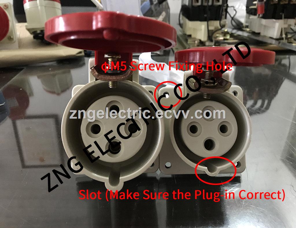 Wallmount Industrial Socket 16A4P 380v Hidden Industrial socket 16A 3PPE