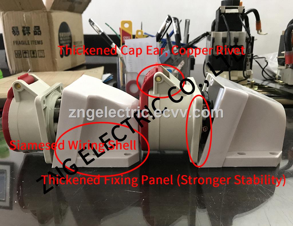 Panel Mount Industrial Socket 16A5P 380V Surface Mount Industrial Socket 16A 3PNPE