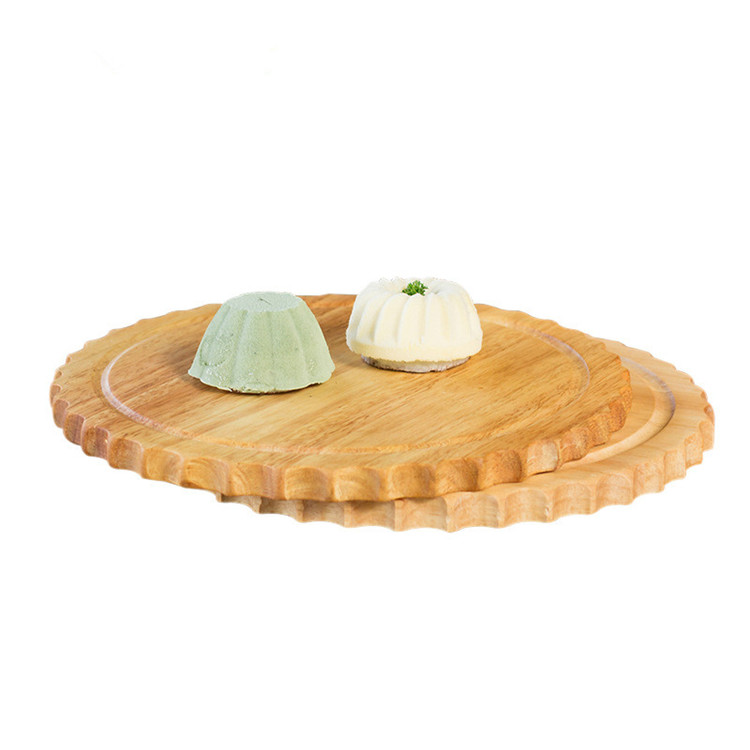 Ecofriendly Safey Natural MultiFunctional Round Wooden serving Tray for Bread and Pizza made in china