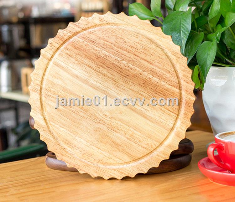 Ecofriendly Safey Natural MultiFunctional Round Wooden serving Tray for Bread and Pizza made in china
