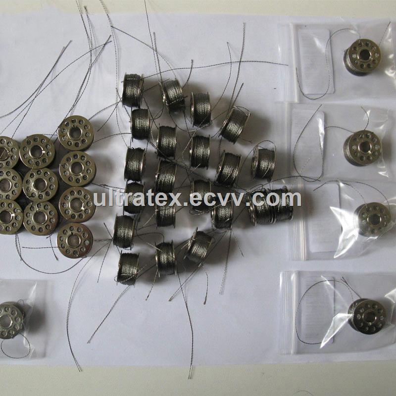 Pure 316L Stainless Steel Fiber Filaments Twist Thread 13micron100filaments3plies for Wearable Garments