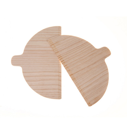 Custom Good Quality Natural Ecofriendly Safety Pine Wood Pizza Peel Semicircle Pizza Shovel