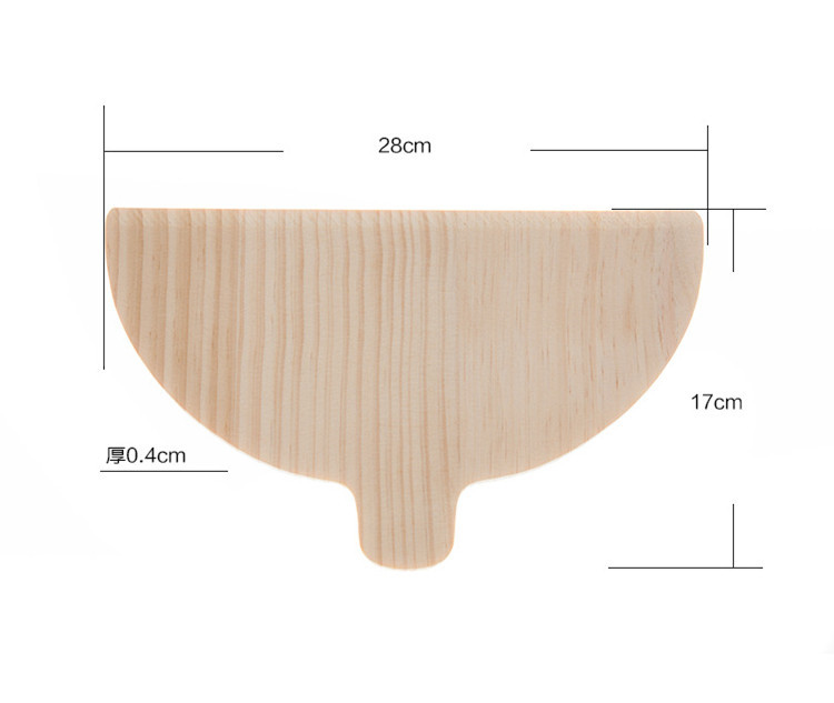 Custom Good Quality Natural Ecofriendly Safety Pine Wood Pizza Peel Semicircle Pizza Shovel
