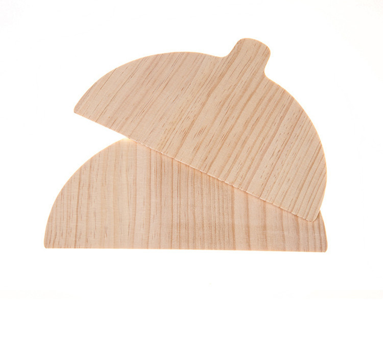 Custom Good Quality Natural Ecofriendly Safety Pine Wood Pizza Peel Semicircle Pizza Shovel