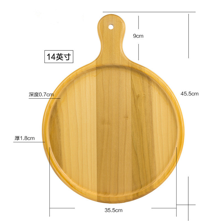 Ecofriendly Nature Safety Handmade Boxwood Pizza Serving Tray Pizza Plate