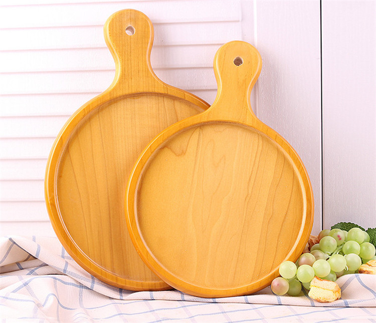 Ecofriendly Nature Safety Handmade Boxwood Pizza Serving Tray Pizza Plate