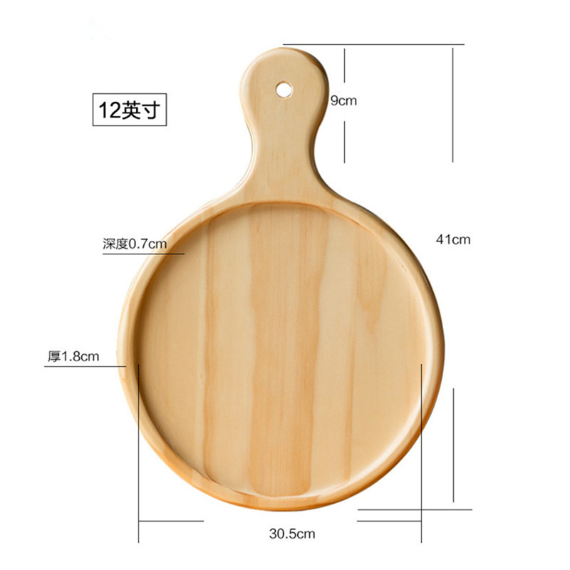Best Selling Ecofriendly Safe Natural Handmade 6 inch to 12 inch Wooden Pizza Serving Tray