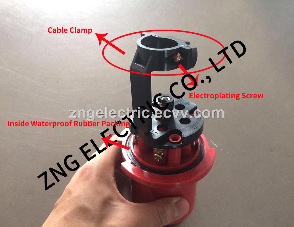 Industrial Plug 63A 3PNPE IP67 Waterproof