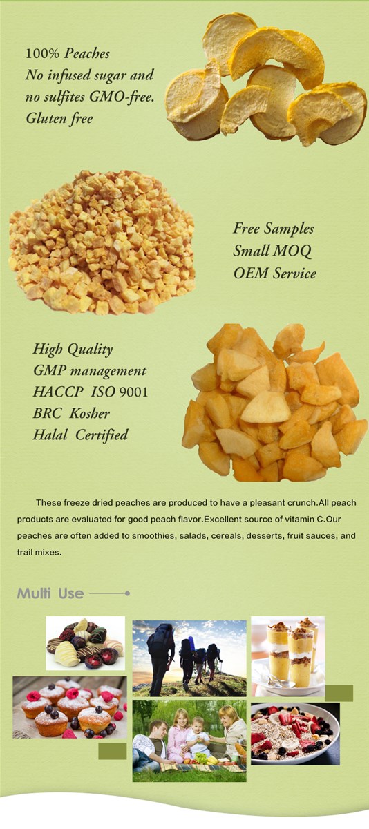 Direct buy China healthy food dried fruit freeze dried peach