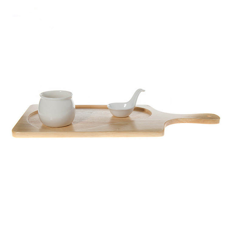 Factory Wholesale EcoFriendly Natural Kitchen Rectangle Dinner Wooden Serving Tray