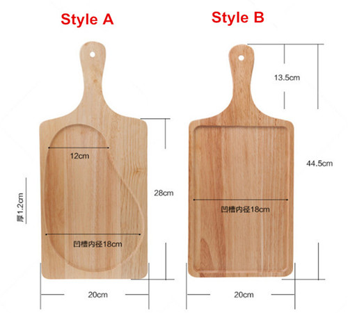 Factory Wholesale EcoFriendly Natural Kitchen Rectangle Dinner Wooden Serving Tray