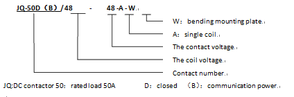 50DB4848AW 50 amps normally closed bridge style 48 low voltage single coil dc contactor used in communication power