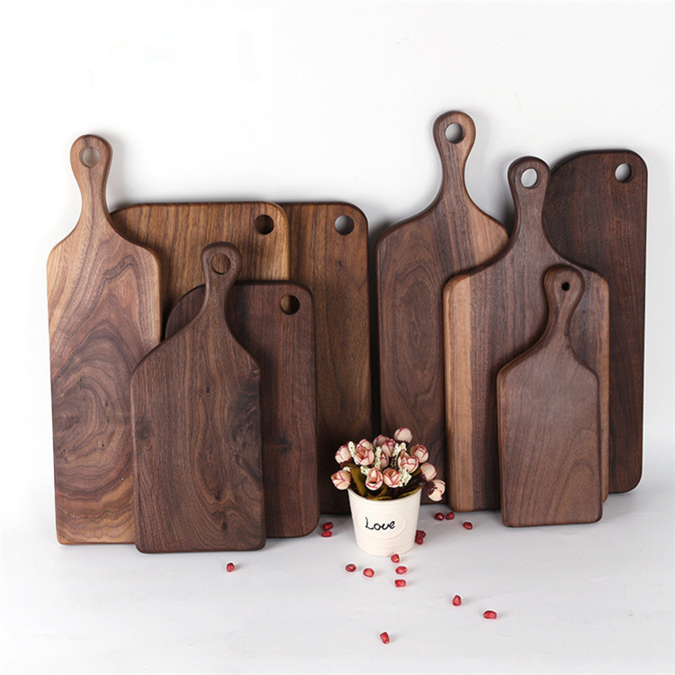 Hot Selling Ecofriendly Natural Safety Handmade Black Walnut Wooden Sushi Food Serving Tray