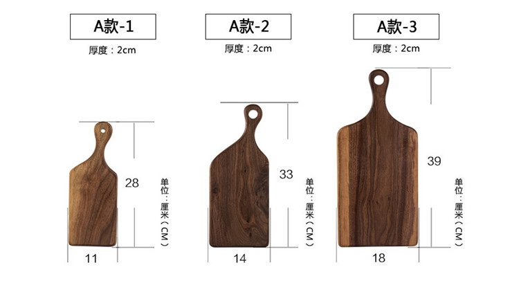 Hot Selling Ecofriendly Natural Safety Handmade Black Walnut Wooden Sushi Food Serving Tray