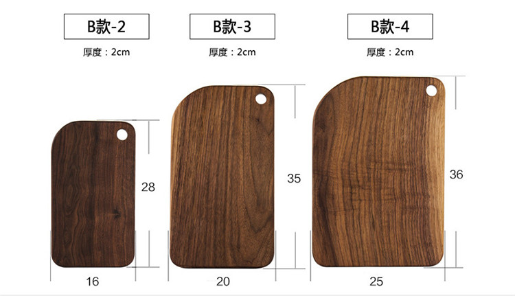 Hot Selling Ecofriendly Natural Safety Handmade Black Walnut Wooden Sushi Food Serving Tray