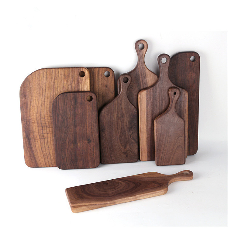 Hot Selling Ecofriendly Natural Safety Handmade Black Walnut Wooden Sushi Food Serving Tray