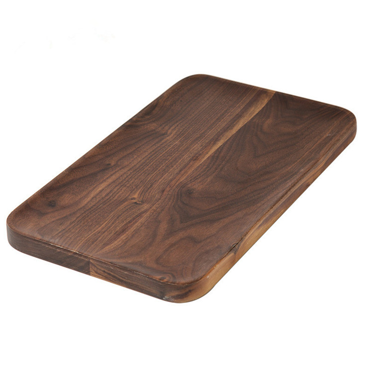 Hot Selling Ecofriendly Natural Safety Handmade Black Walnut Wooden Rectangle Breakfast Dishes Tray