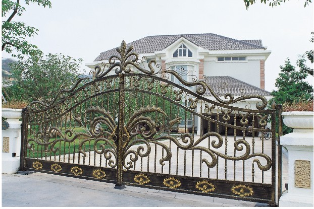 Chinese factory swing gates EBG505 high quality wrought iron gate competitive price iron gates customize security gate