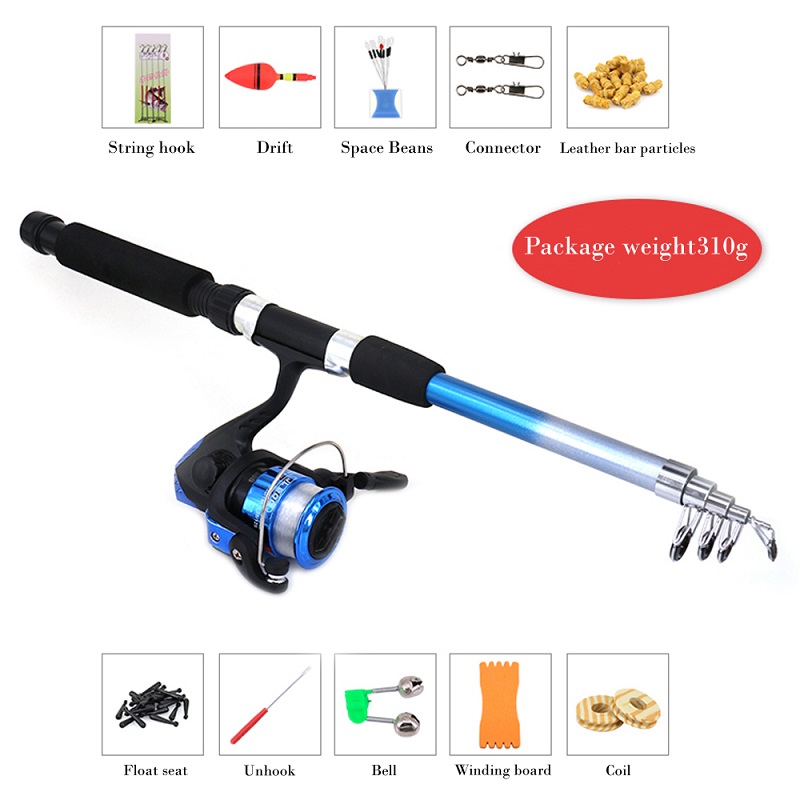 DEUKIO Fishing Rod Sets Junior Fishing Tackle Accessories With Fish Tackle Set Retractable Rod Combo Plastic Reel
