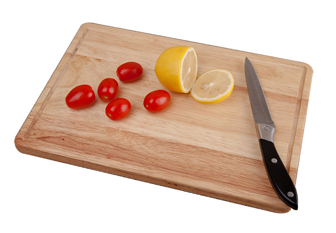 Hot Sell Ecofriendly Safety Nature Handmade MultiFunctional Rectangle Rubber Wood Serving Tray