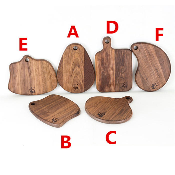 Hot Sale Ecofriendly Natural Black Walnut Wooden Food Serving Tray Food Board