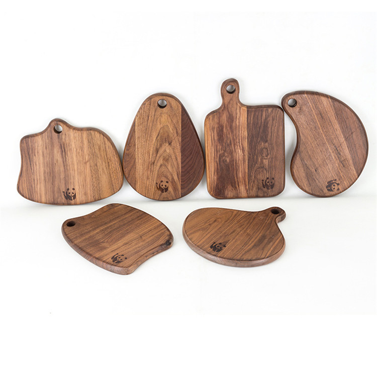 Hot Sale Ecofriendly Natural Black Walnut Wooden Food Serving Tray Food Board