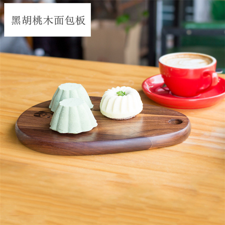 Hot Sale Ecofriendly Natural Black Walnut Wooden Food Serving Tray Food Board