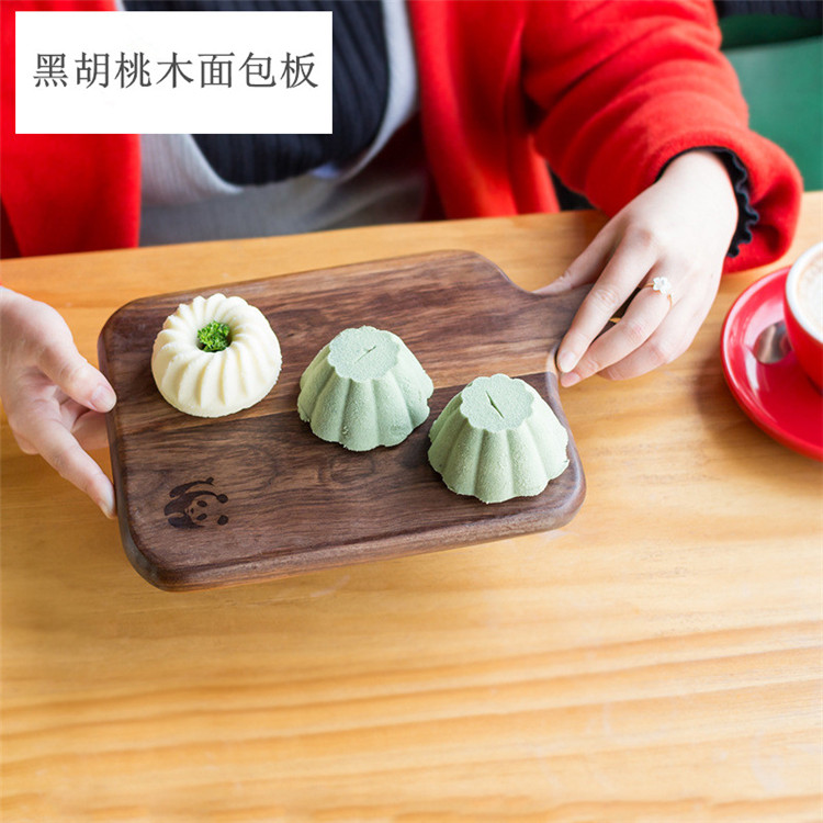 Hot Sale Ecofriendly Natural Black Walnut Wooden Food Serving Tray Food Board