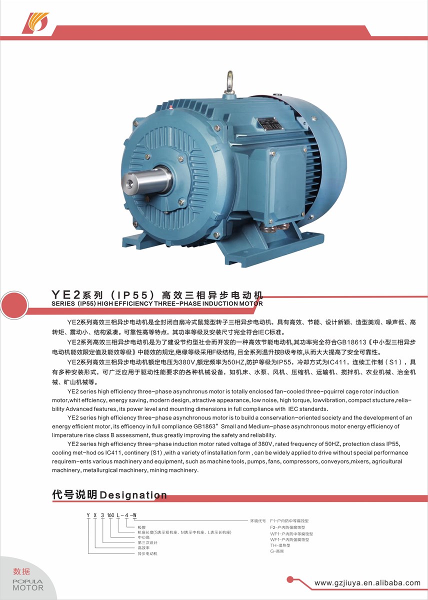 YE2 Series Industrial Ventilation Fans Motor
