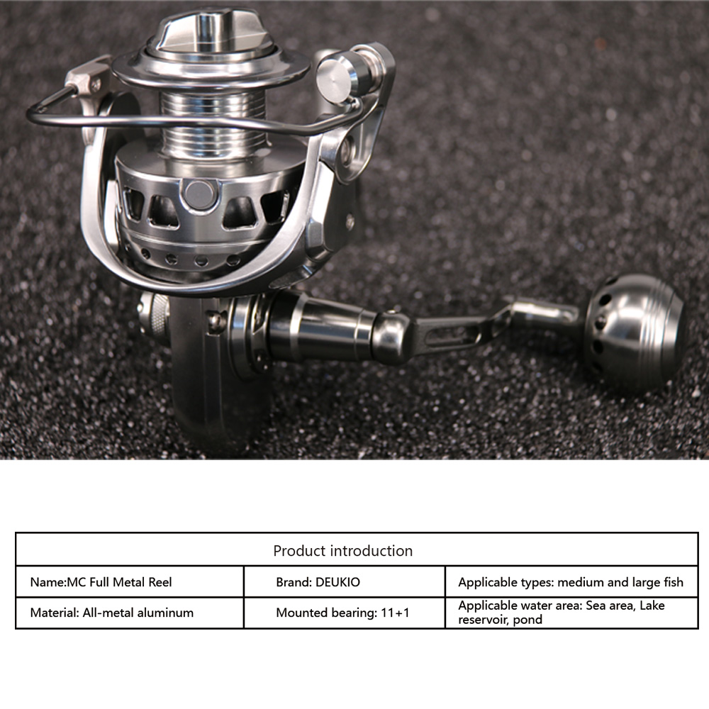 DEUKIO Fishing Reel Full Metal 111 BB Stainless Steel Spinning Fishing Wheel Tackle MC3000