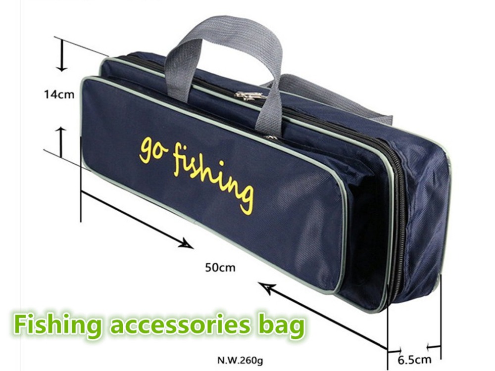 Portable 50cm Fishing Tool Accessories Bag Outdoor Sports Equipment Storage Fish Carp Hook Line Reel Fishing Bags