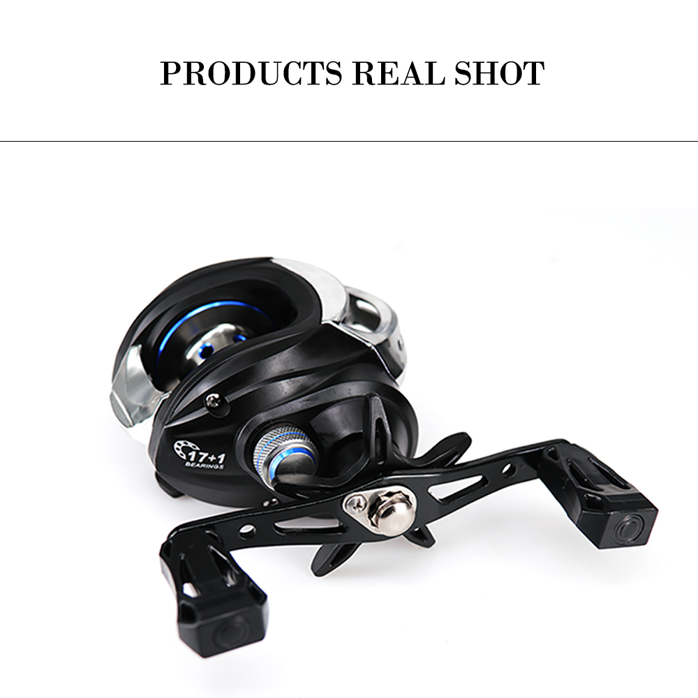 DEUKIO TT101Left 721 High Speed Fishing Reel Metal Left Hand Water Drop Fishing Wheel Bait Casting Reel Tackle Tool