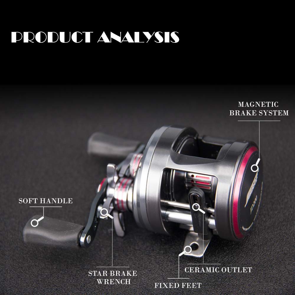 DEUKIO JD200R Bait Casting Fishing Reel 71 BB Trolling Brake System Drum Wheel Saltwater Sea Fishing Reel