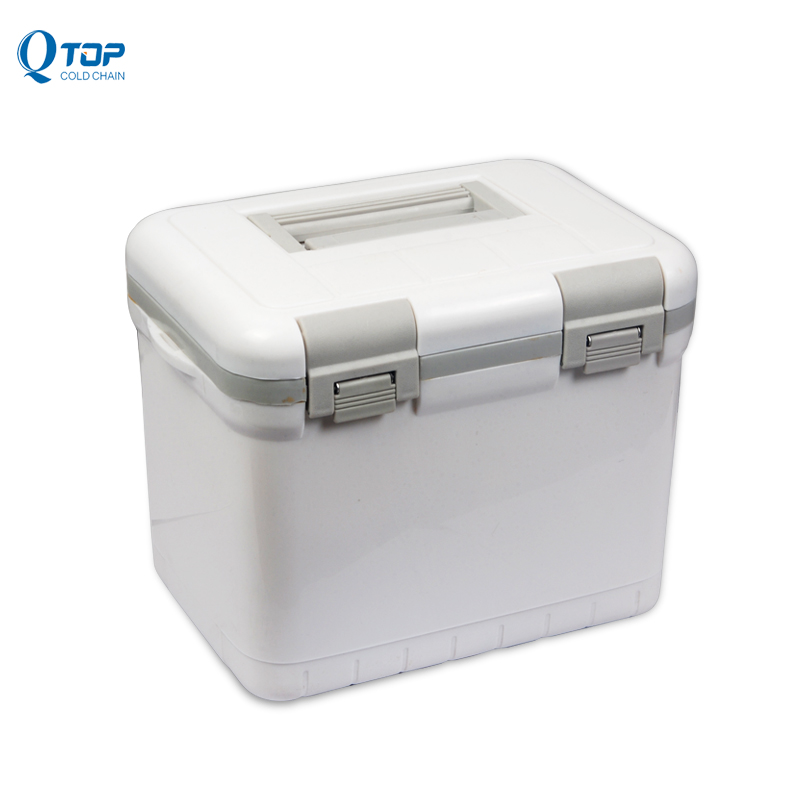 QTOP 6L PU insulating layer medical insulin cooler box for hospital