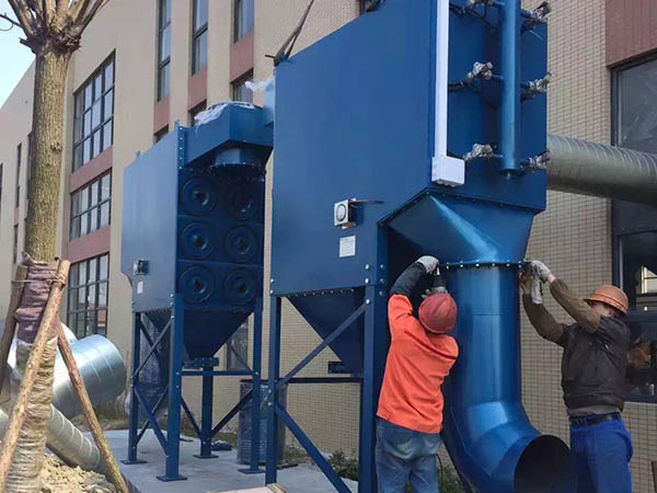 oblique installing filter cartridge dust collector