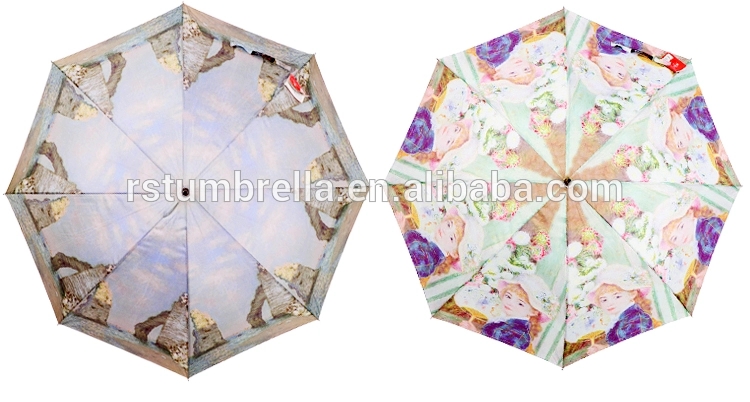 RST Real Star windproof automatic straight umbrella rubber coated handle sunbrella umbrella