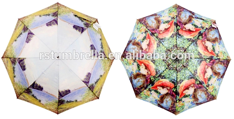 RST Real Star windproof automatic straight umbrella rubber coated handle sunbrella umbrella
