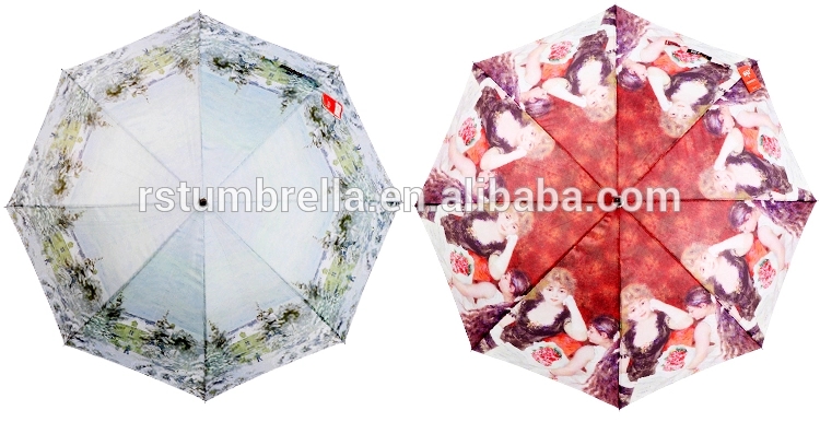 RST Real Star windproof automatic straight umbrella rubber coated handle sunbrella umbrella