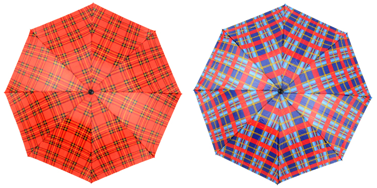 RST Real Star Polyester Check Cheap three Folding tartan umbrella in singapore