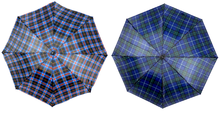RST Real Star Polyester Check Cheap three Folding tartan umbrella in singapore