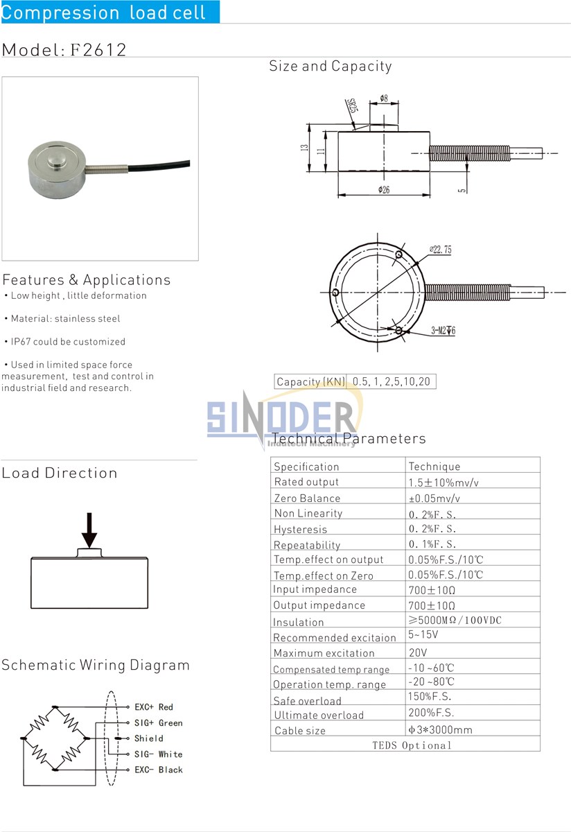 load cell factory 20kn compression load cell sensor load cell factory 20kn compression load cell sensor