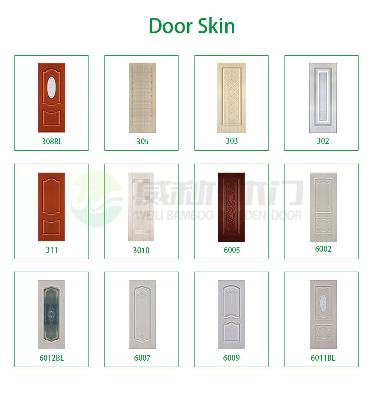 White Veneer Vinyl Moulded PVC Waterproof Door Skin