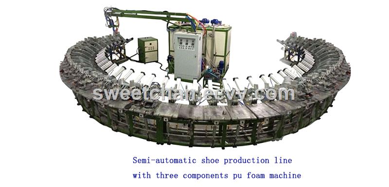 polyurethane soles rotary production machine