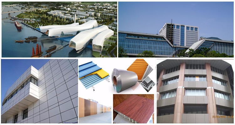 3003 H24 PVDF Prepainted Color Coated Aluminum Coil for Curtain Wall