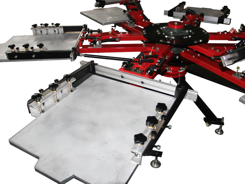 cheap manufacture 6 color Tshirt textile rotary screen printing machine
