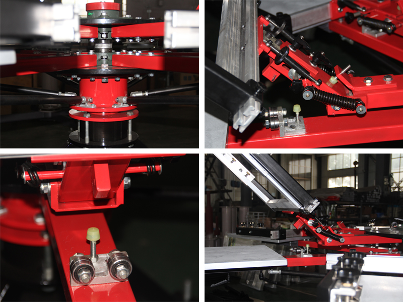 cheap manufacture 6 color Tshirt textile rotary screen printing machine