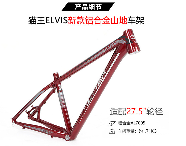 China Professional Bike factory wholesale TWITTER ELVIS 27529 bike frame aluminium alloy AL7005 155 17 19